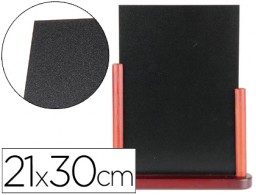 Pizarra negra Liderpapel doble cara 21x30cm.